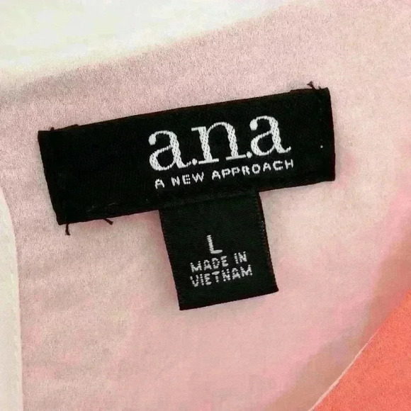 A.n.a women’s coral blouse size large float blouse - Picture 3 of 4